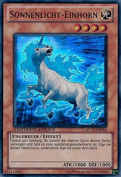 Image for Sunlight Unicorn (German) - "Sonnenlicht-Einhorn" (Advent Calendar 2011 (Adventskalender)) (AC11-DE014) - YuGiOh