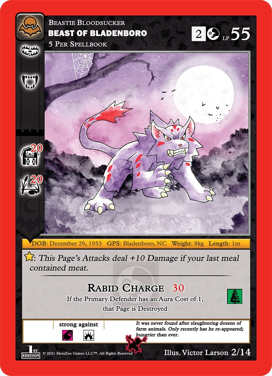 Image for Beast of Bladenboro (Nightfall: First Edition Release Event Deck) (2/14) - MetaZoo