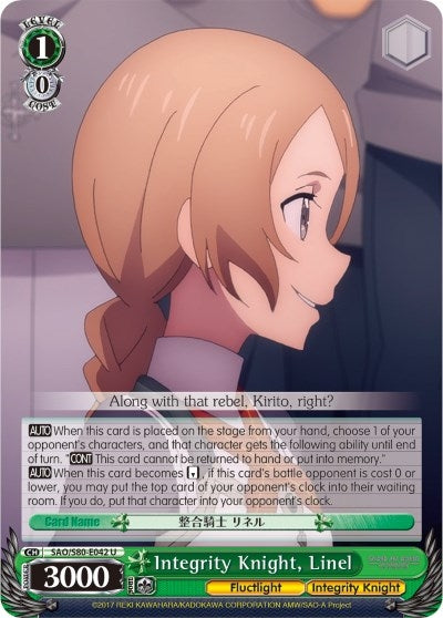 Image for Integrity Knight, Linel (Sword Art Online -Alicization- Vol.2) (SAO/S80-E042 U) - Weiss Schwarz