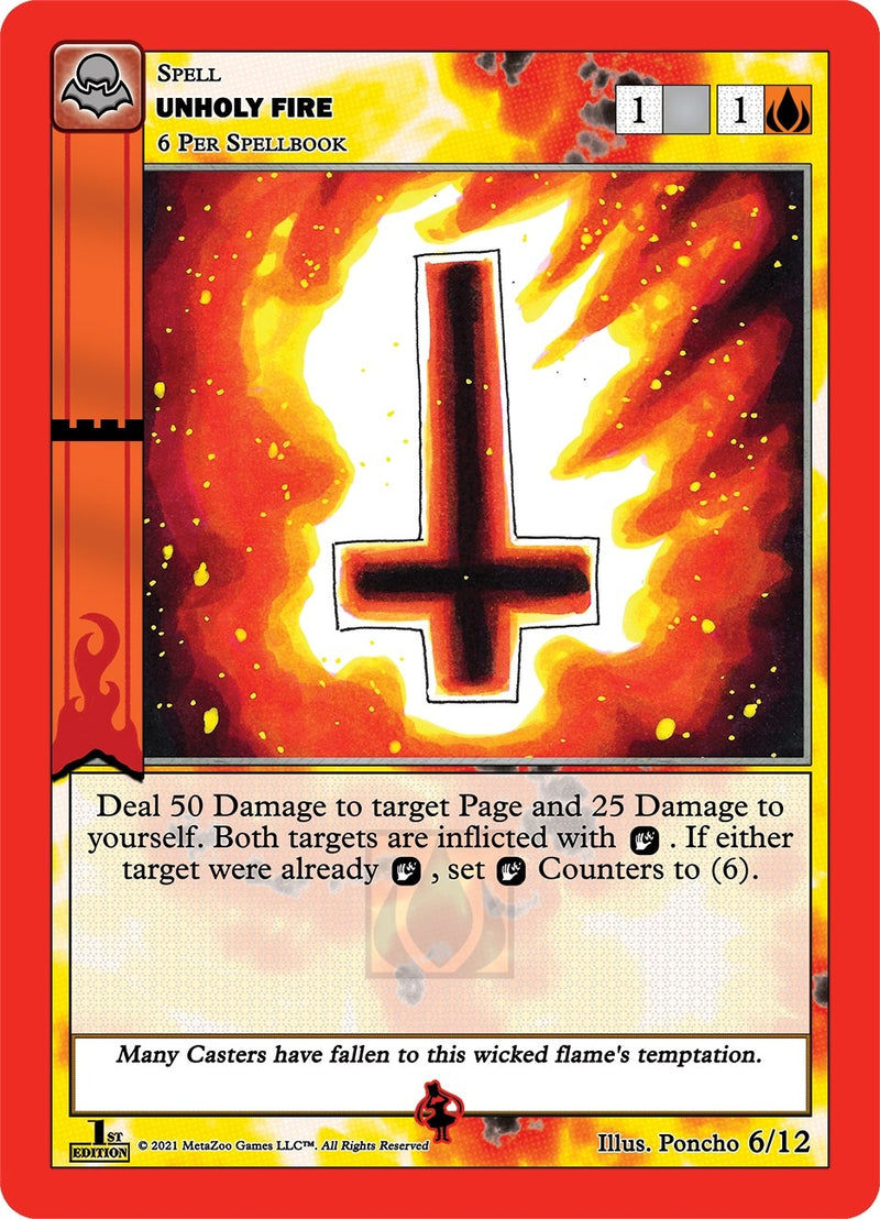 Image for Unholy Fire (Nightfall: First Edition Release Event Deck) (6/12) - MetaZoo