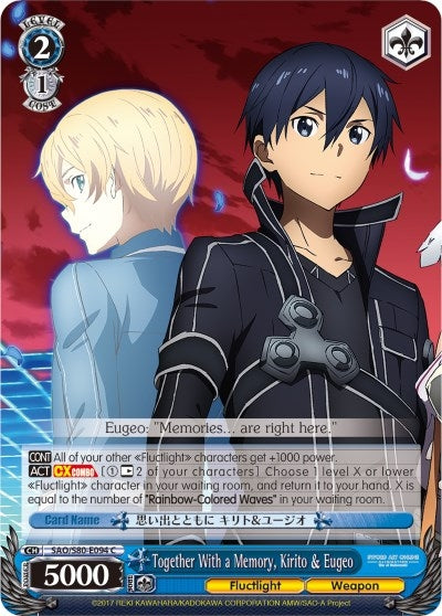 Image for Together With a Memory, Kirito & Eugeo (Sword Art Online -Alicization- Vol.2) (SAO/S80-E094 C) - Weiss Schwarz