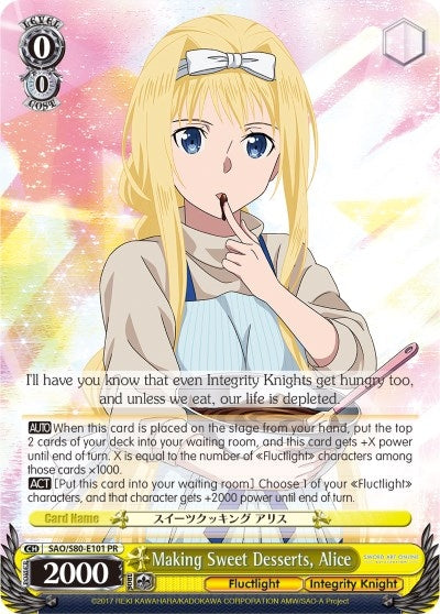 Image for Making Sweet Desserts, Alice (Sword Art Online -Alicization- Vol.2) (SAO/S80-E101 PR) - Weiss Schwarz