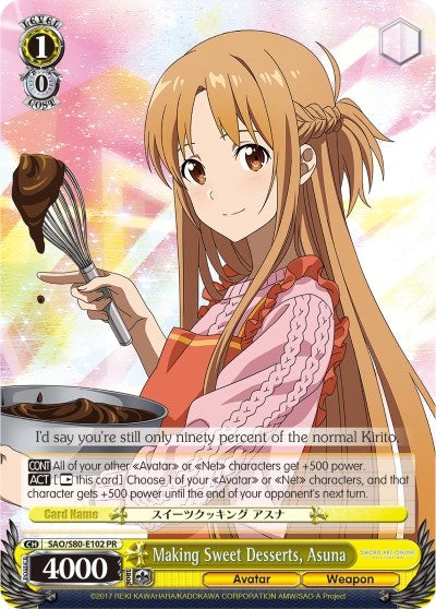 Image for Making Sweet Desserts, Asuna (Sword Art Online -Alicization- Vol.2) (SAO/S80-E102 PR) - Weiss Schwarz