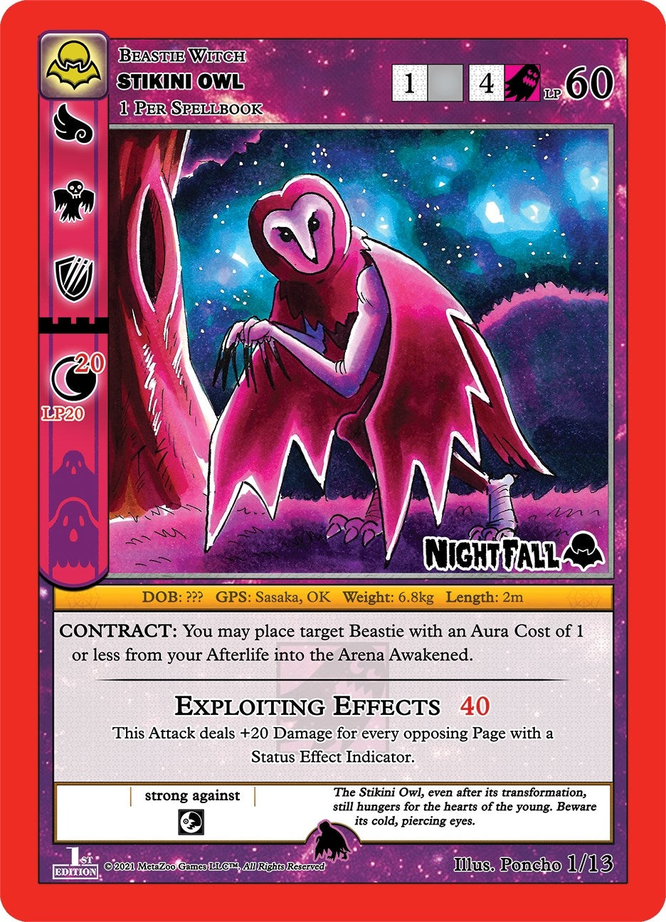 Image for Stikini Owl (Nightfall: First Edition Tribal Theme Decks) (1/13) - MetaZoo