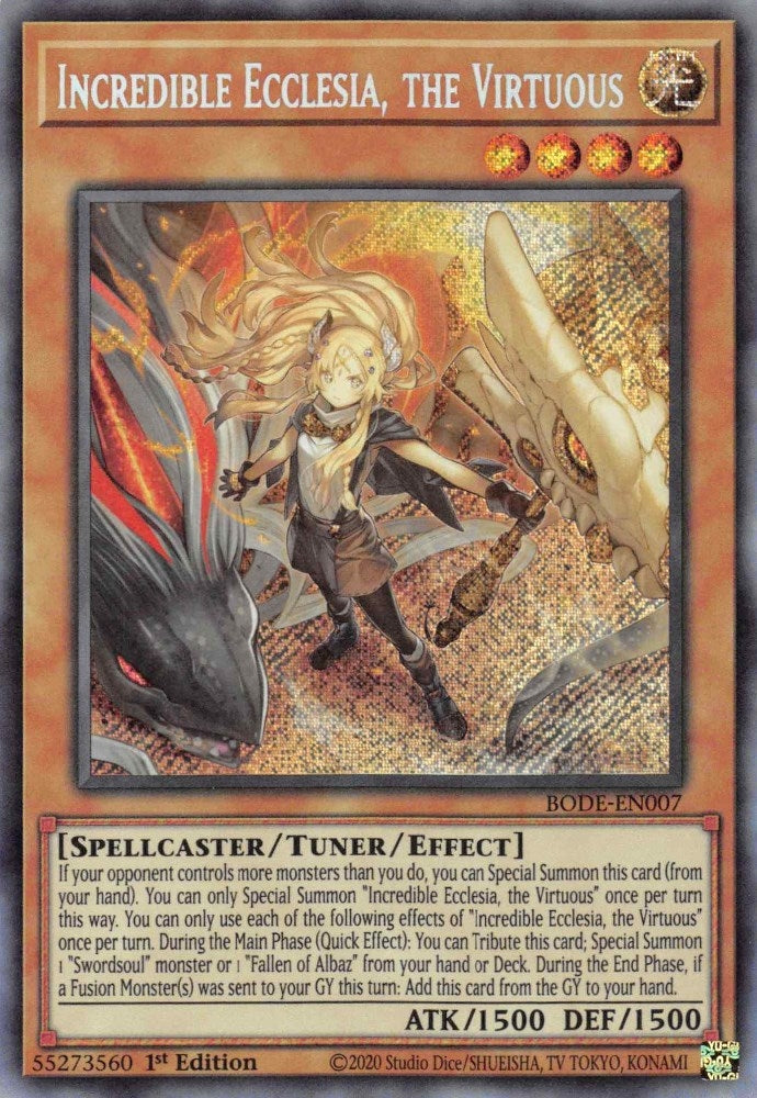 Image for Incredible Ecclesia, the Virtuous (Burst of Destiny) (BODE-EN007) - YuGiOh