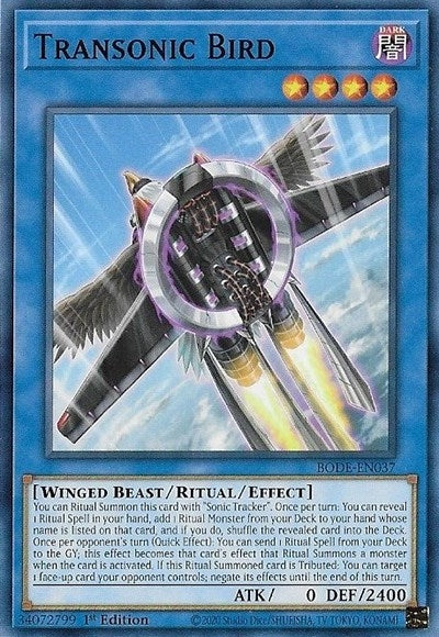 Image for Transonic Bird (Burst of Destiny) (BODE-EN037) - YuGiOh
