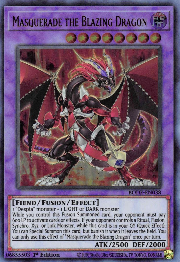 Image for Masquerade the Blazing Dragon (Burst of Destiny) (BODE-EN038) - YuGiOh