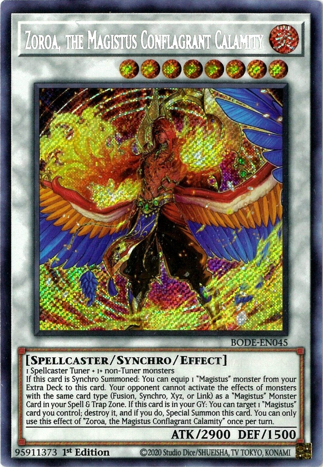 Image for Zoroa, the Magistus Conflagrant Calamity (Burst of Destiny) (BODE-EN045) - YuGiOh