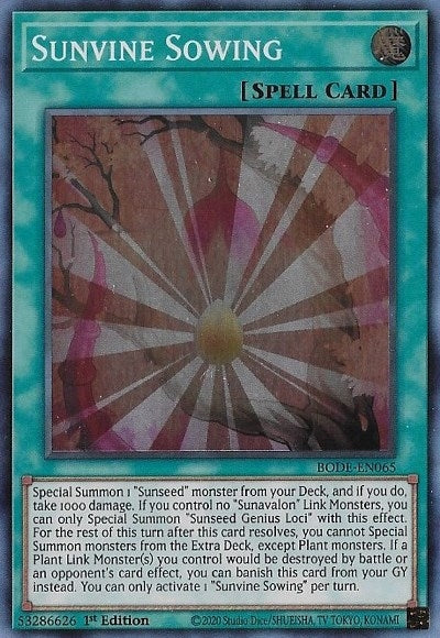 Image for Sunvine Sowing (Burst of Destiny) (BODE-EN065) - YuGiOh