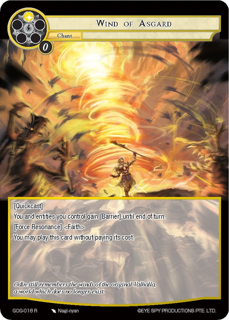 Image for Wind of Asgard (Game of Gods) (GOG-016) - Force of Will