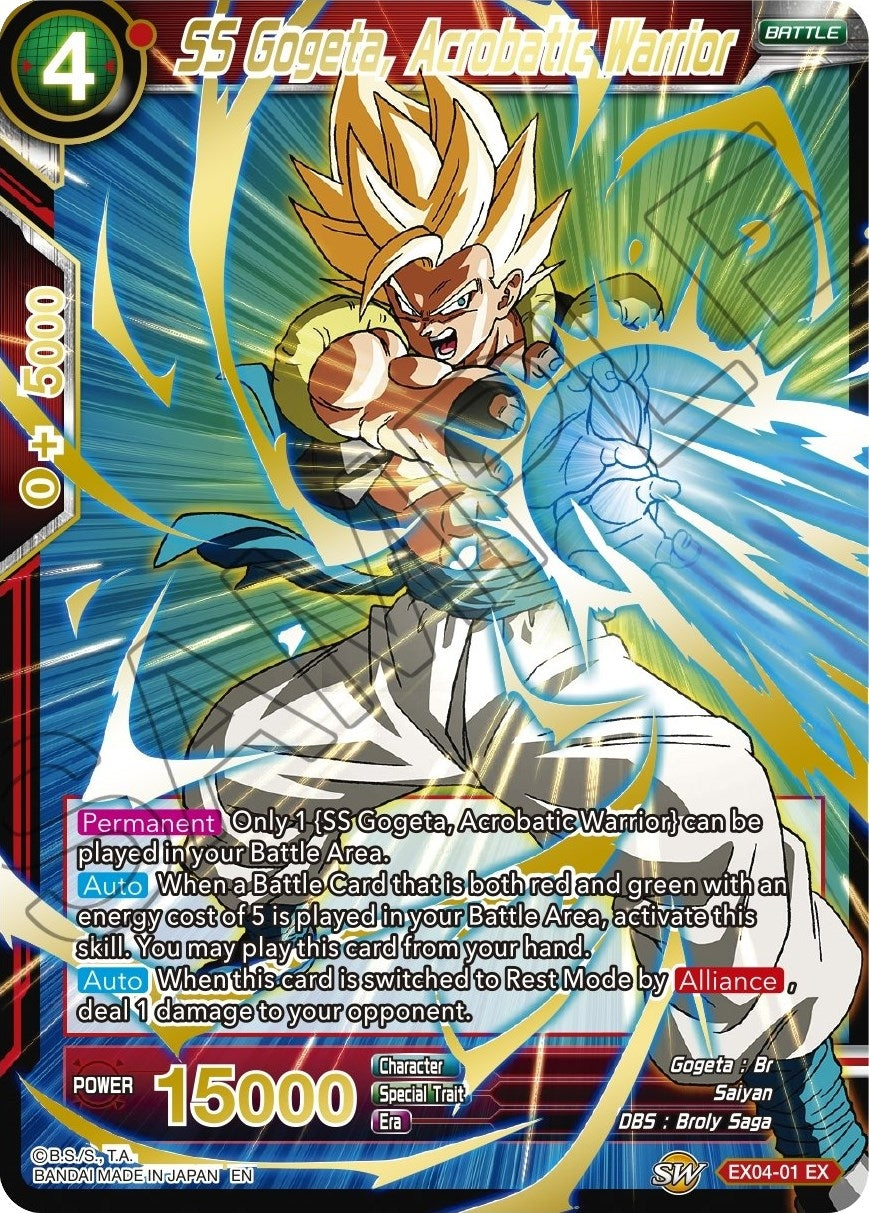 Image for SS Gogeta, Acrobatic Warrior (Gold Stamped) (Mythic Booster) (EX04-01) - Dragon Ball Super: Masters