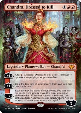 Image for Chandra, Dressed to Kill (Borderless) (Innistrad: Crimson Vow) (279) - Magic: The Gathering