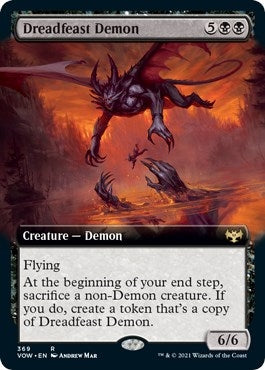 Image for Dreadfeast Demon (Extended Art) (Innistrad: Crimson Vow) (369) - Magic: The Gathering