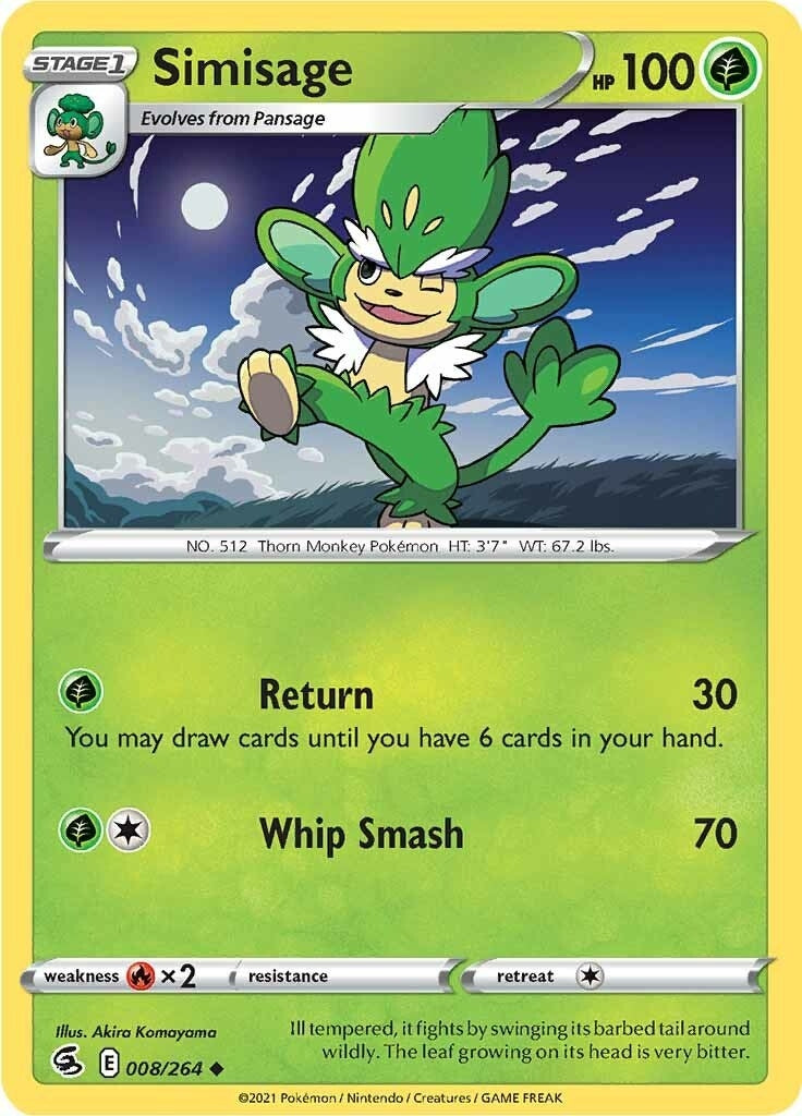 Image for Simisage (SWSH08: Fusion Strike) (008/264) - Pokemon