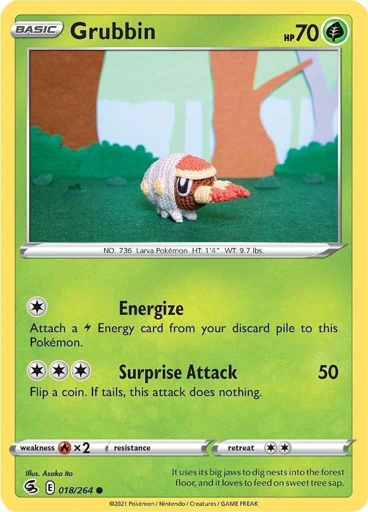Image for Grubbin (SWSH08: Fusion Strike) (018/264) - Pokemon