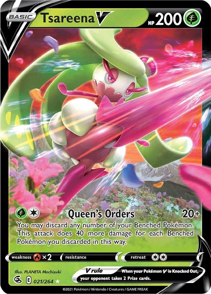 Image for Tsareena V (SWSH08: Fusion Strike) (021/264) - Pokemon