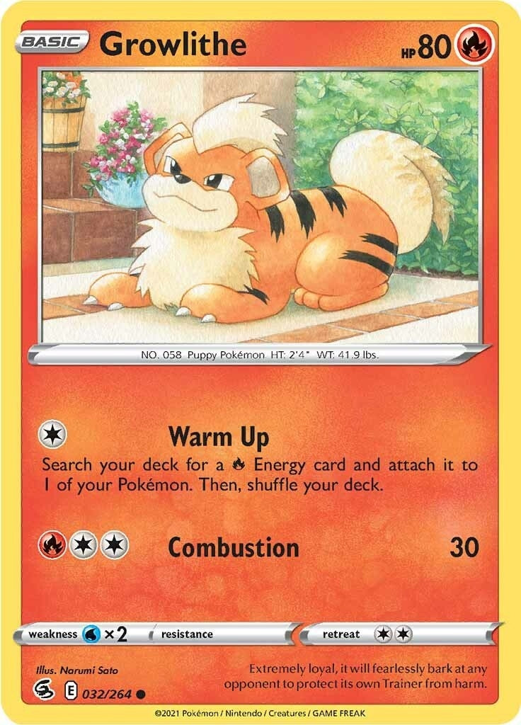 Image for Growlithe (SWSH08: Fusion Strike) (032/264) - Pokemon