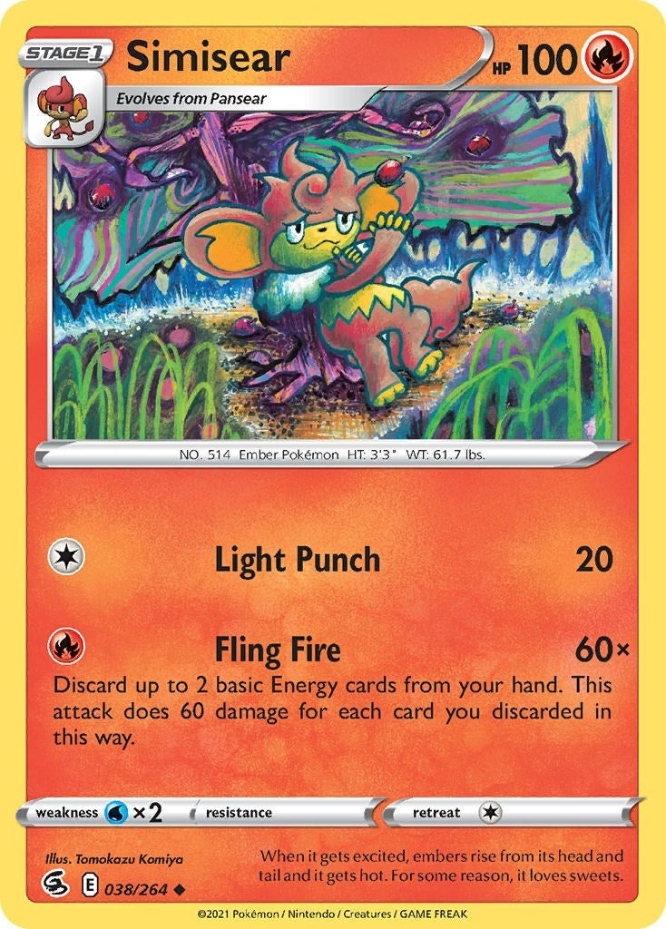 Image for Simisear (SWSH08: Fusion Strike) (038/264) - Pokemon