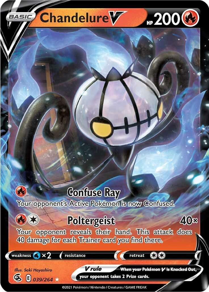 Image for Chandelure V (SWSH08: Fusion Strike) (039/264) - Pokemon