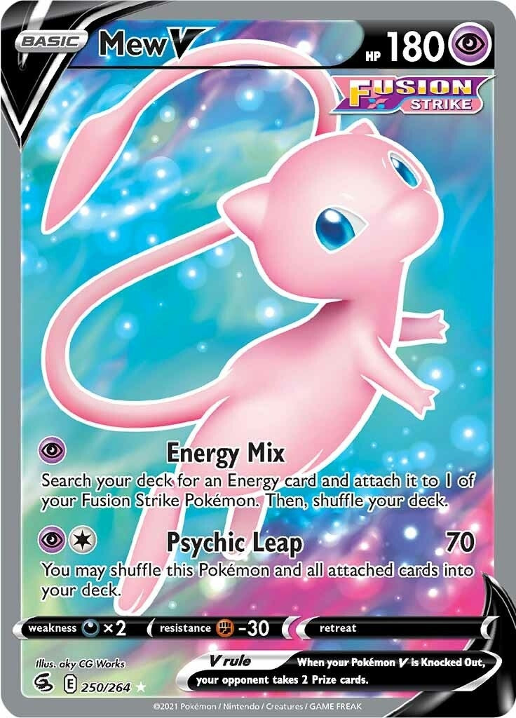 Image for Mew V (Full Art) (SWSH08: Fusion Strike) (250/264) - Pokemon