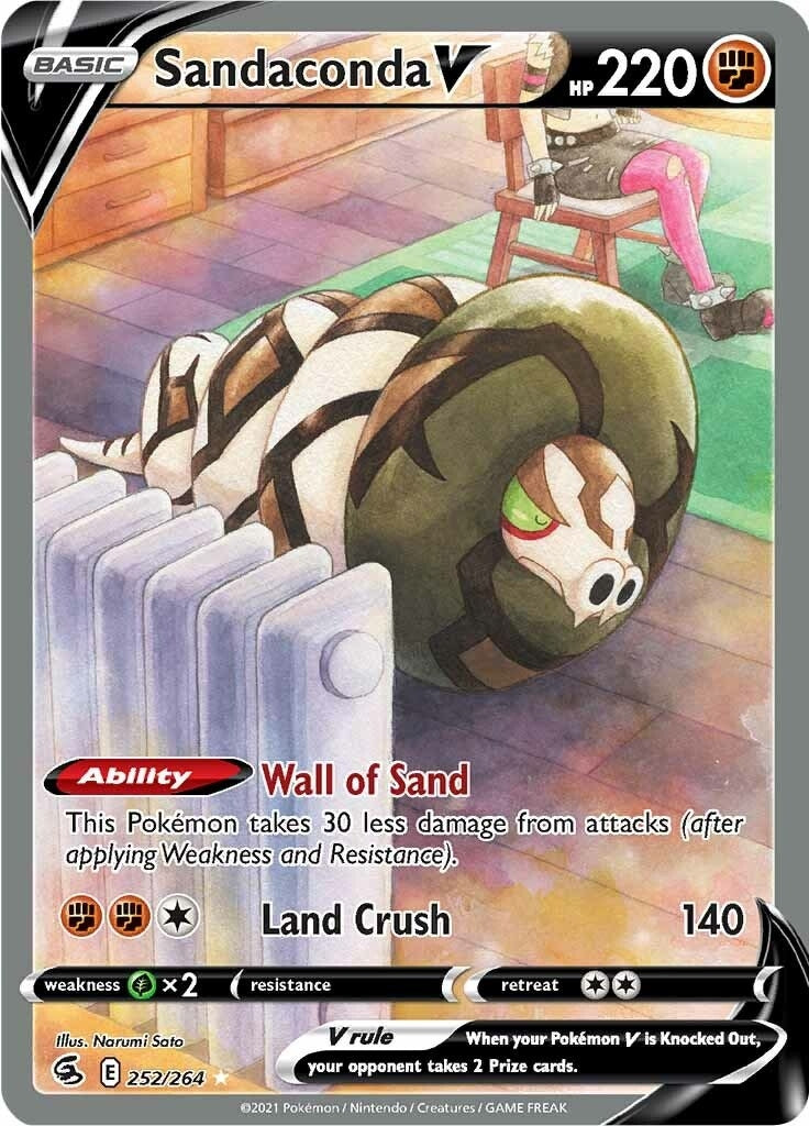 Image for Sandaconda V (Alternate Full Art) (SWSH08: Fusion Strike) (252/264) - Pokemon
