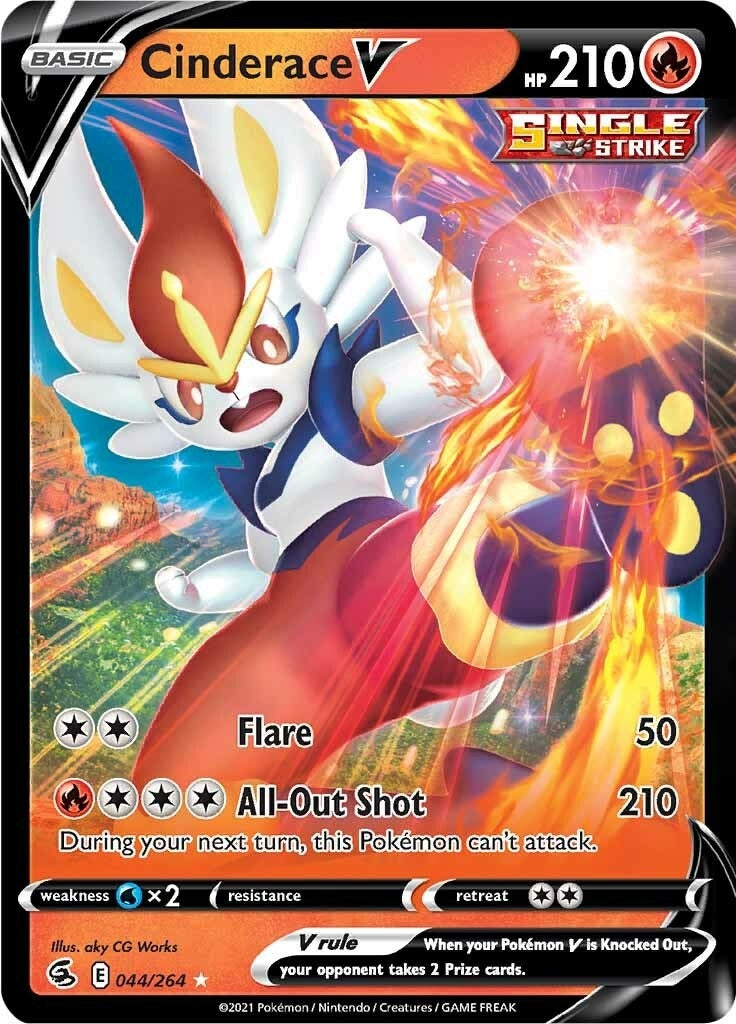 Image for Cinderace V (44) (SWSH08: Fusion Strike) (044/264) - Pokemon