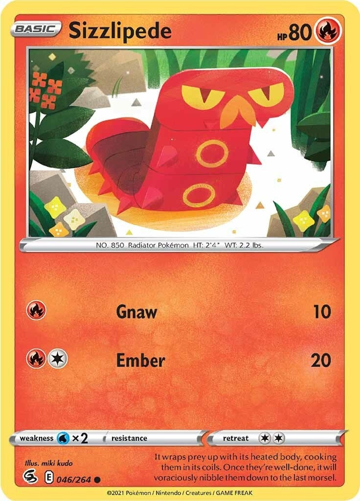 Image for Sizzlipede (46) (SWSH08: Fusion Strike) (046/264) - Pokemon