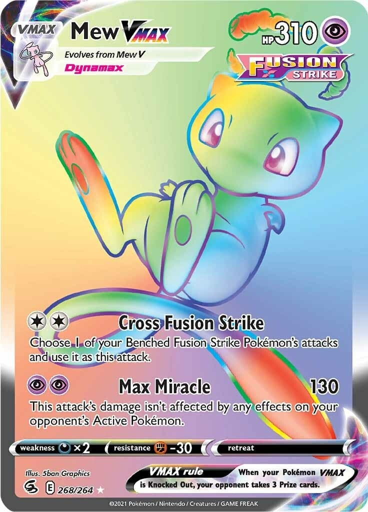 Image for Mew VMAX (Secret) (SWSH08: Fusion Strike) (268/264) - Pokemon