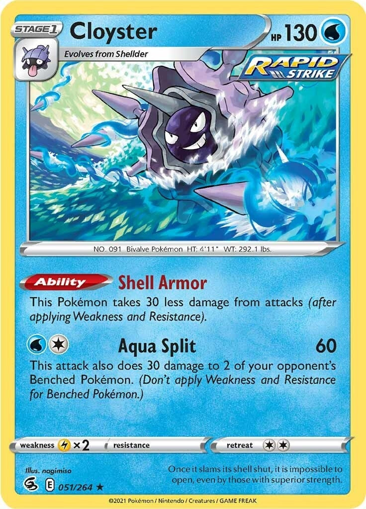 Image for Cloyster (SWSH08: Fusion Strike) (051/264) - Pokemon