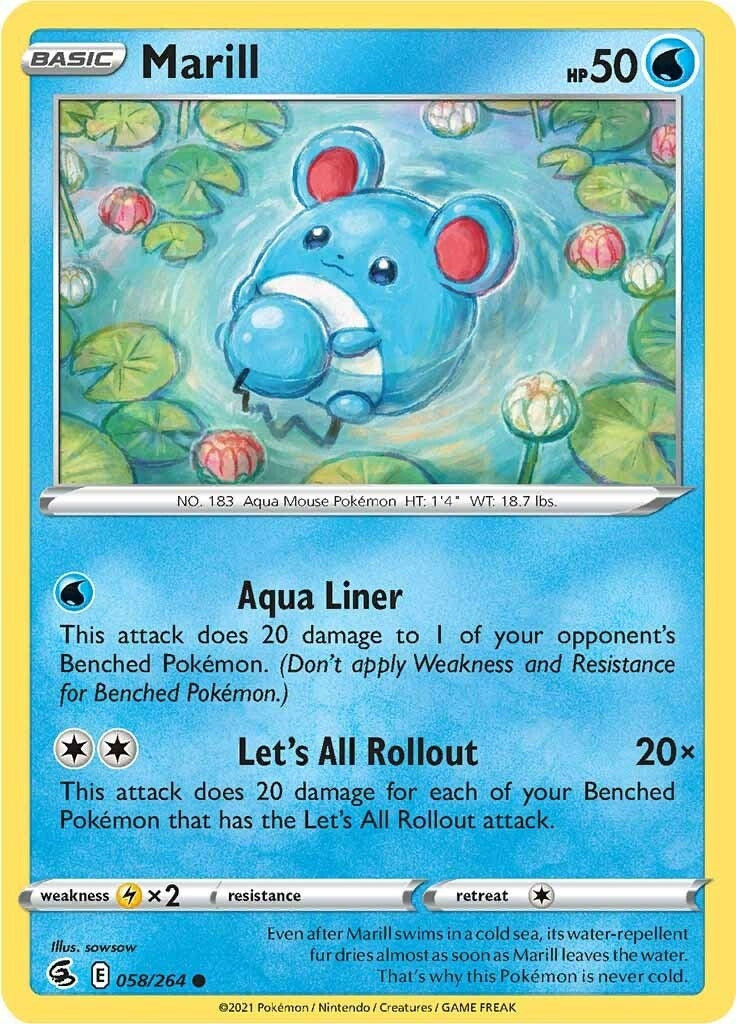 Image for Marill (SWSH08: Fusion Strike) (058/264) - Pokemon