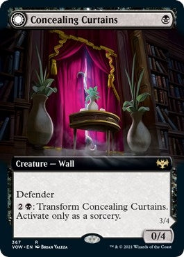 Image for Concealing Curtains (Extended Art) (Innistrad: Crimson Vow) (367) - Magic: The Gathering