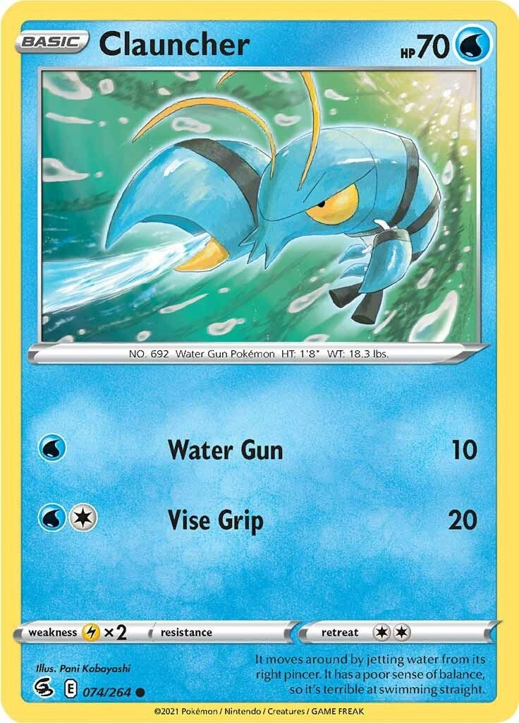 Image for Clauncher (SWSH08: Fusion Strike) (074/264) - Pokemon