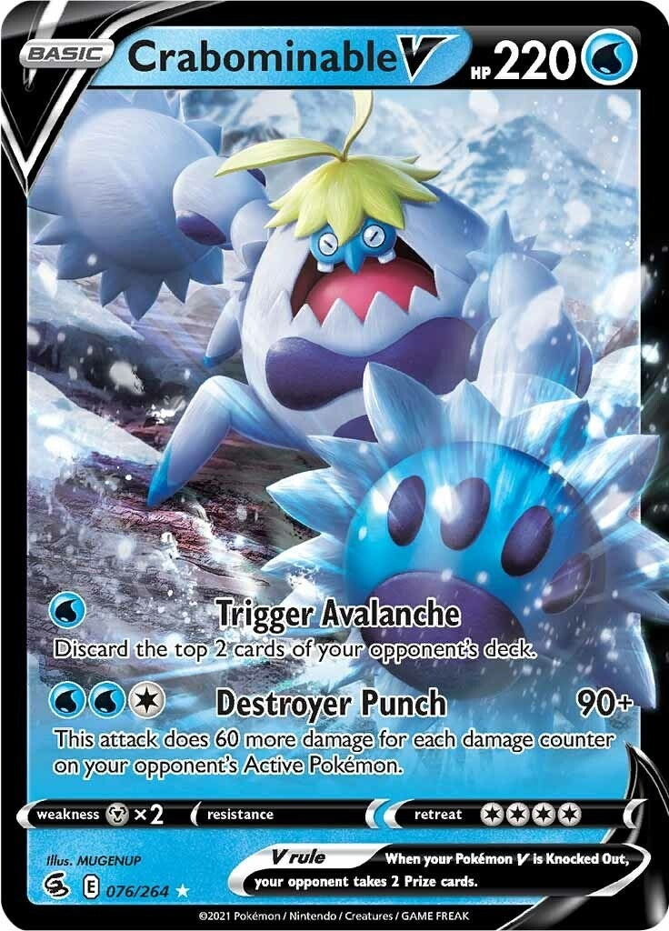 Image for Crabominable V (SWSH08: Fusion Strike) (076/264) - Pokemon