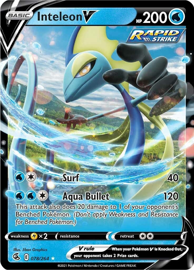 Image for Inteleon V (SWSH08: Fusion Strike) (078/264) - Pokemon