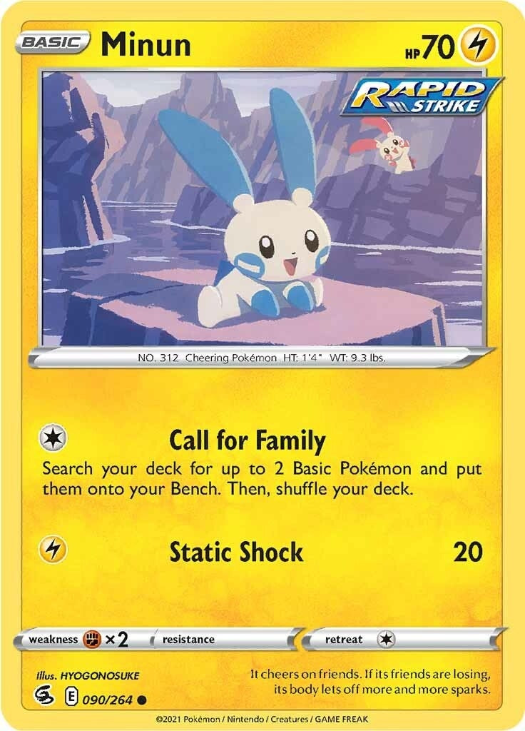 Image for Minun (SWSH08: Fusion Strike) (090/264) - Pokemon