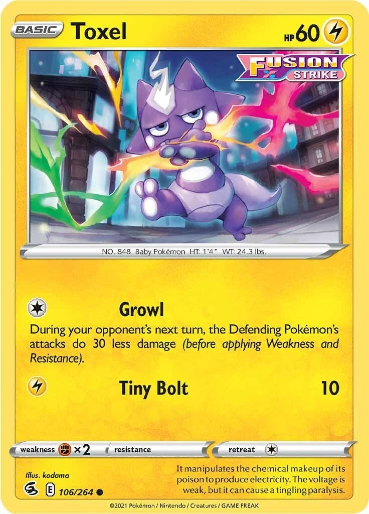 Image for Toxel (106) (SWSH08: Fusion Strike) (106/264) - Pokemon