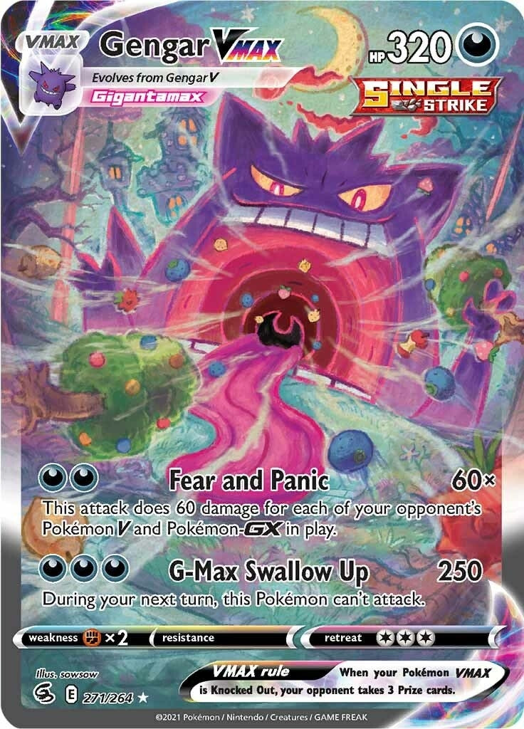 Image for Gengar VMAX (Alternate Art Secret) (SWSH08: Fusion Strike) (271/264) - Pokemon
