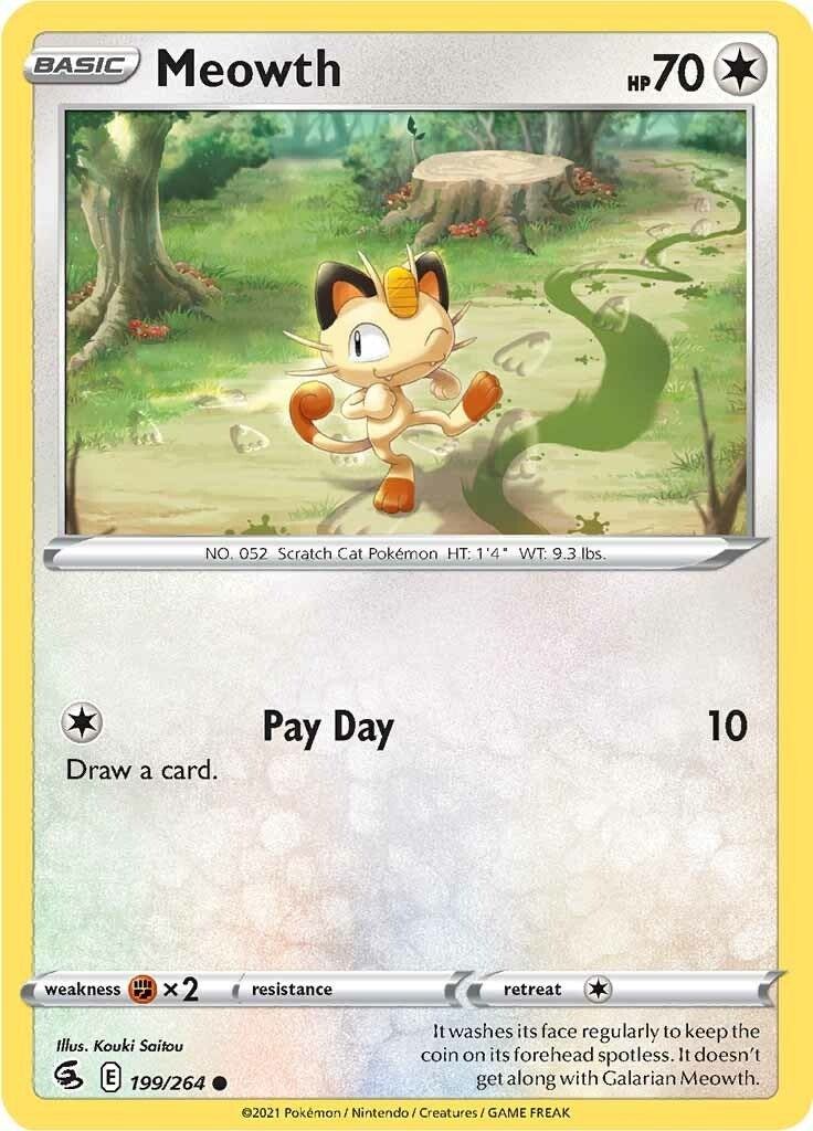 Image for Meowth (SWSH08: Fusion Strike) (199/264) - Pokemon