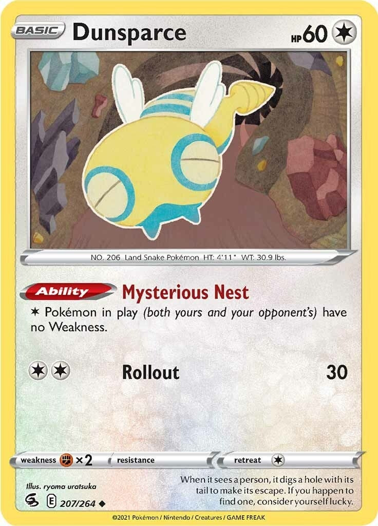 Image for Dunsparce (SWSH08: Fusion Strike) (207/264) - Pokemon