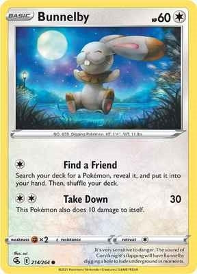 Image for Bunnelby (SWSH08: Fusion Strike) (214/264) - Pokemon