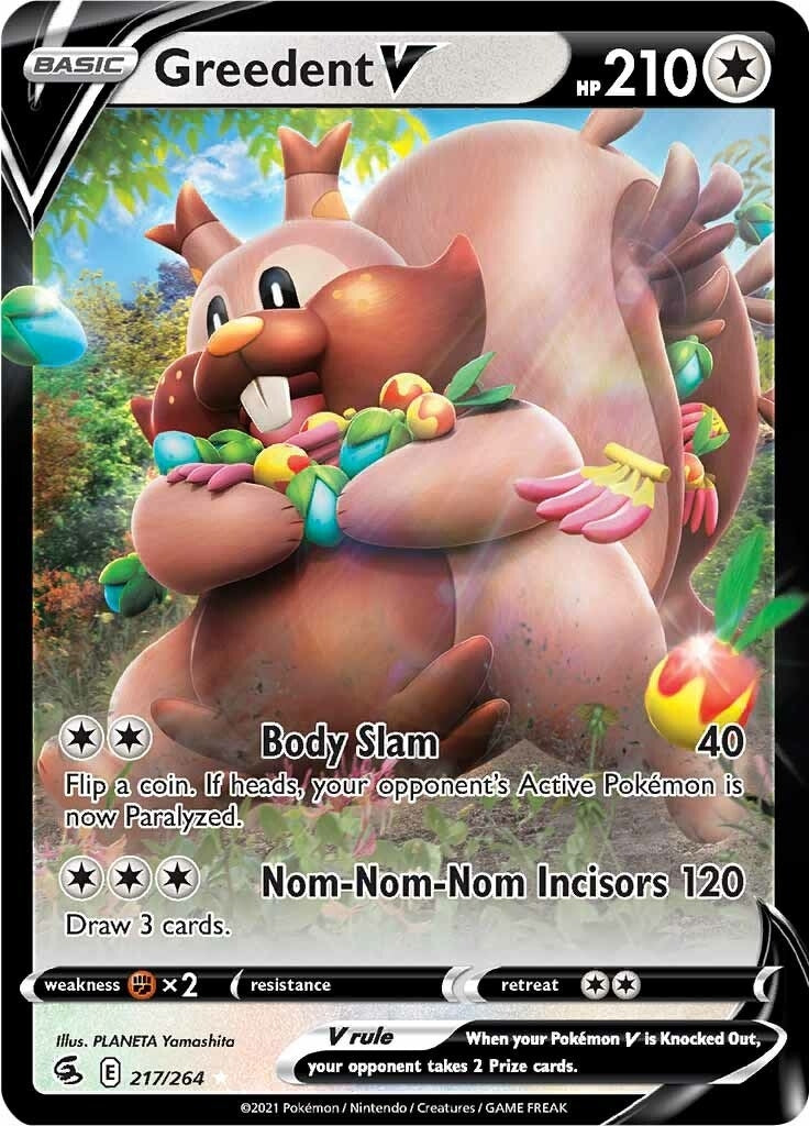 Image for Greedent V (SWSH08: Fusion Strike) (217/264) - Pokemon