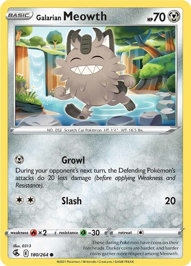 Image for Galarian Meowth (SWSH08: Fusion Strike) (180/264) - Pokemon