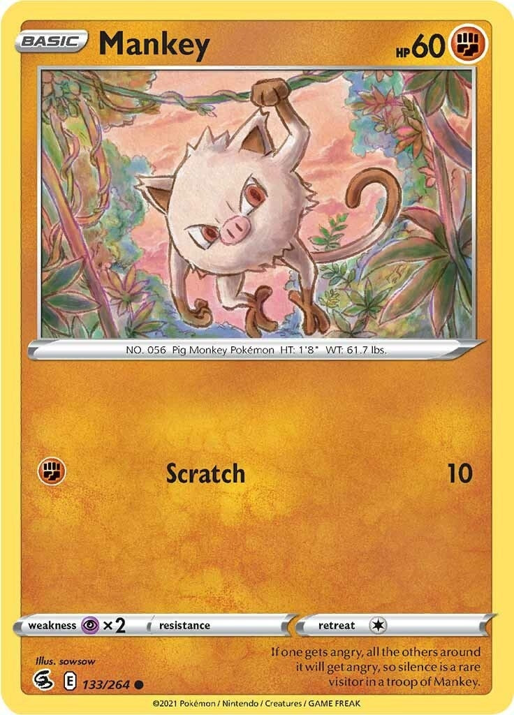 Image for Mankey (SWSH08: Fusion Strike) (133/264) - Pokemon