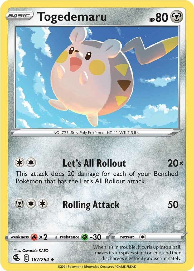 Image for Togedemaru (SWSH08: Fusion Strike) (187/264) - Pokemon