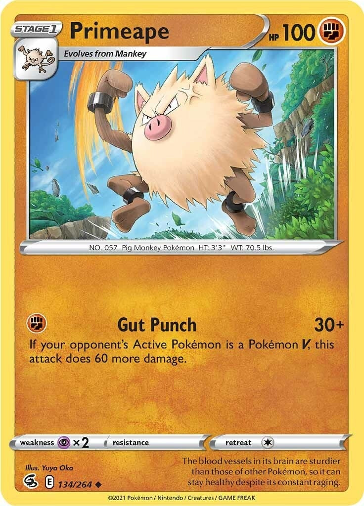 Image for Primeape (SWSH08: Fusion Strike) (134/264) - Pokemon