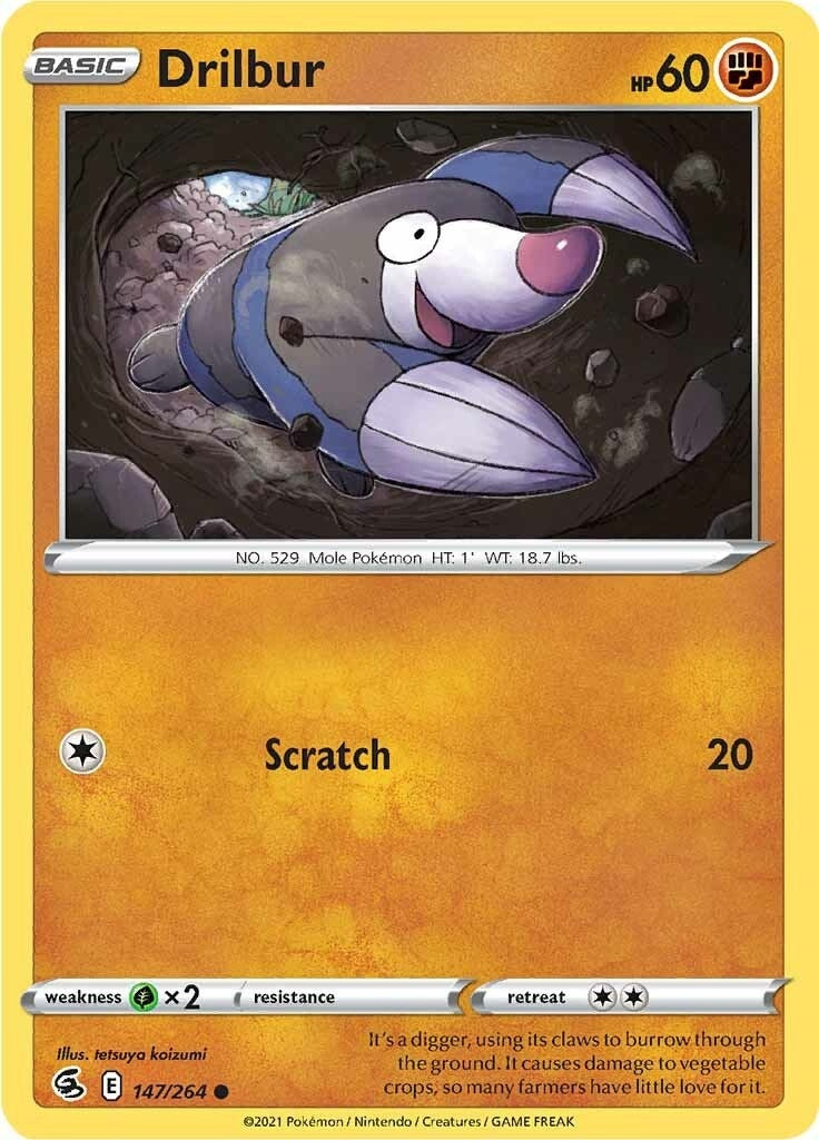Image for Drilbur (SWSH08: Fusion Strike) (147/264) - Pokemon