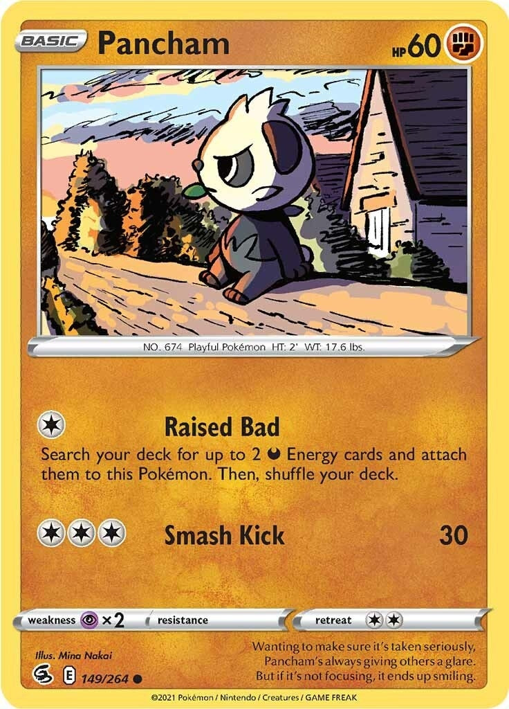 Image for Pancham (SWSH08: Fusion Strike) (149/264) - Pokemon