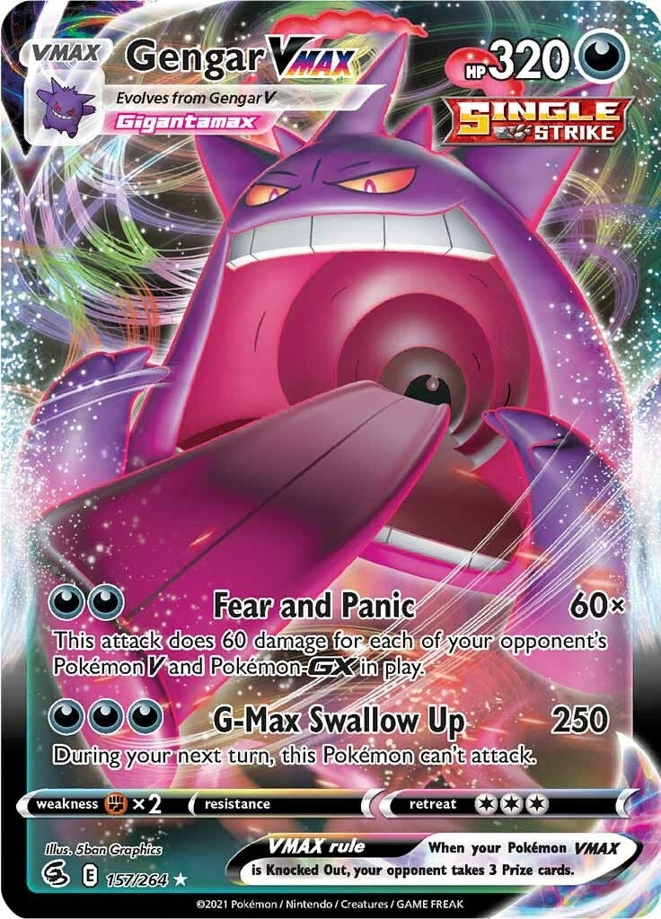 Image for Gengar VMAX (SWSH08: Fusion Strike) (157/264) - Pokemon
