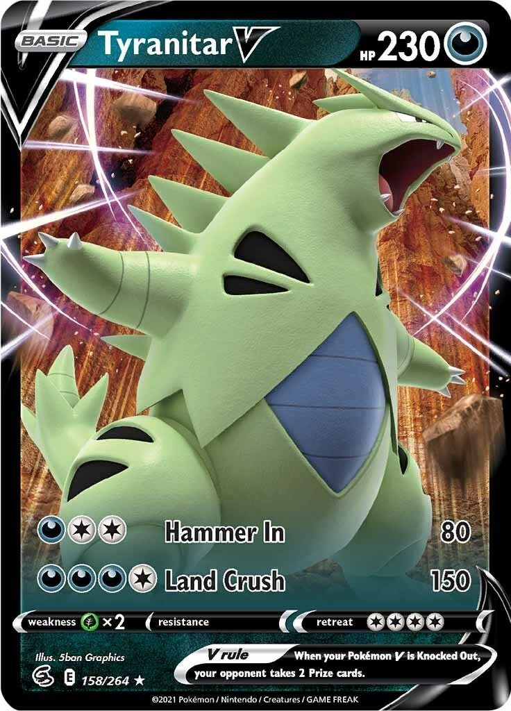 Image for Tyranitar V (SWSH08: Fusion Strike) (158/264) - Pokemon