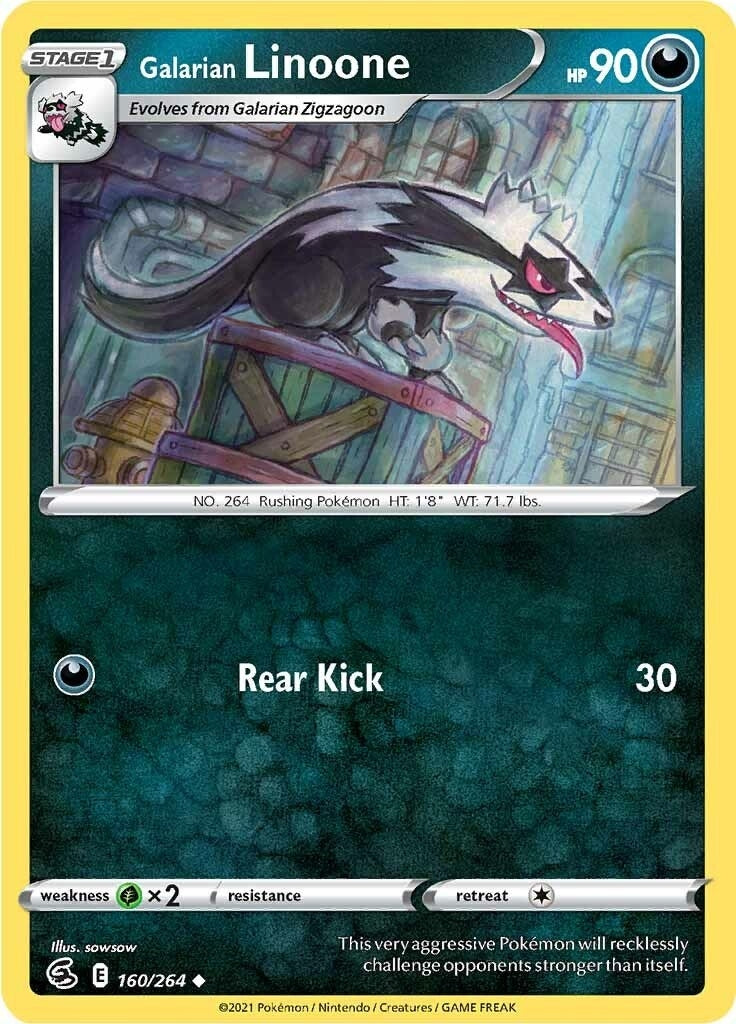 Image for Galarian Linoone (SWSH08: Fusion Strike) (160/264) - Pokemon